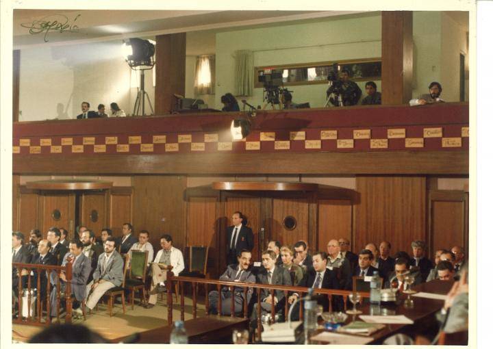 Asistentes del primer debate del estado de la Región, en 1985. Foto: ASAMBLEA REGIONAL