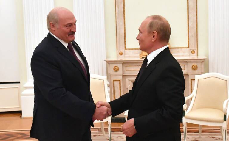 El presidente Putin con su homólogo bielorruso Lukashenko.