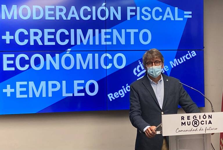 El consejero de Economía y Hacienda, Luis Alberto Marín. Foto: CARM