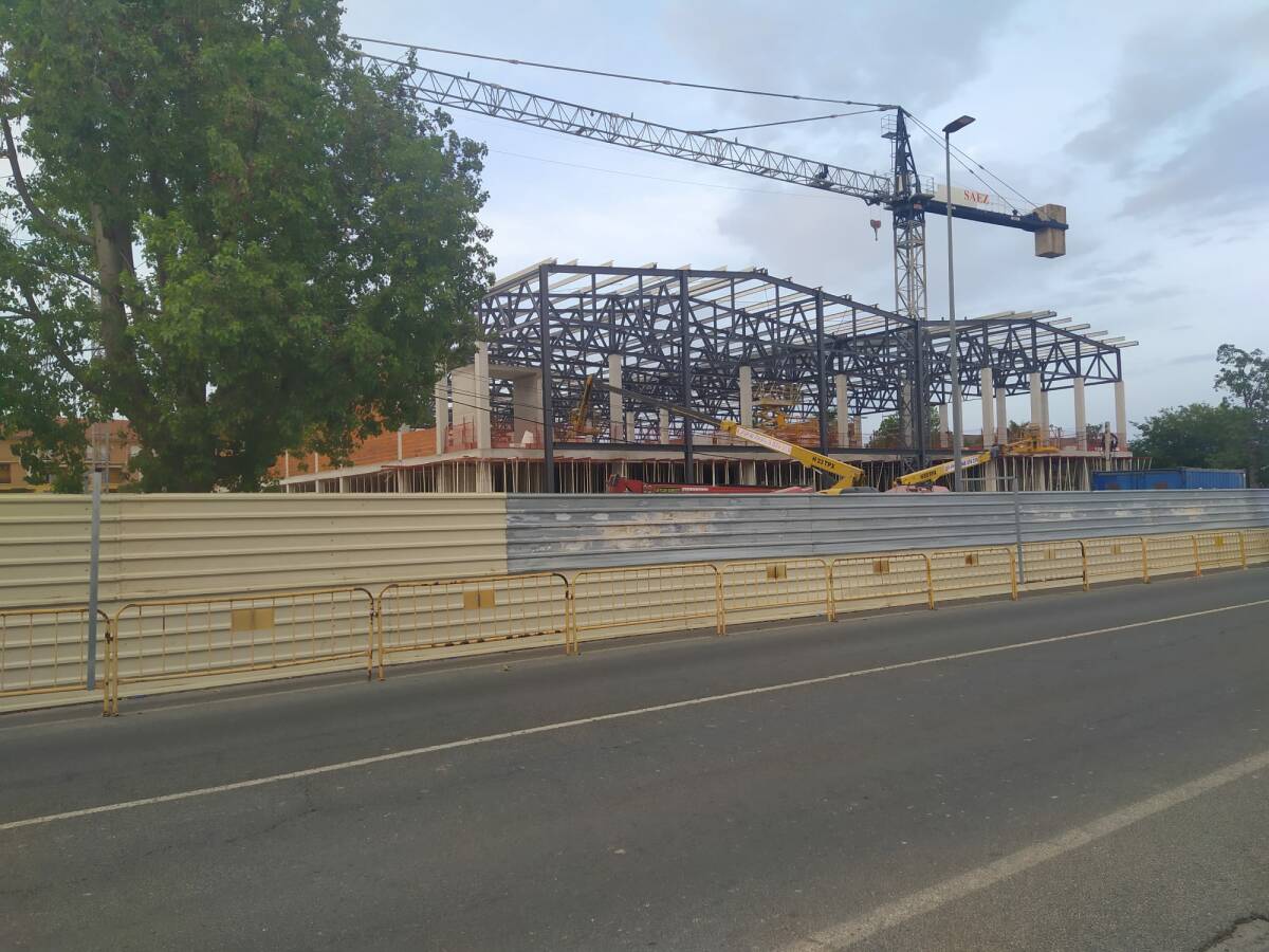 Imagen de la construcción del nuevo Mercadona de Jumilla. Foto: S. F.