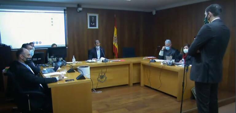 El presidente de Vox en la Región de Murcia, José Ángel Antelo, declara como testigo en el juicio de los expulsados de Vox. 