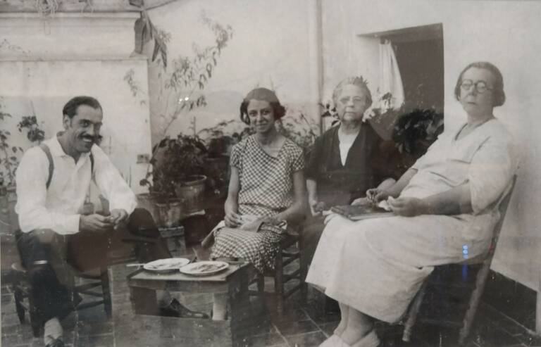 Esteban Vicente en La Alberca con la familia de Bonafé