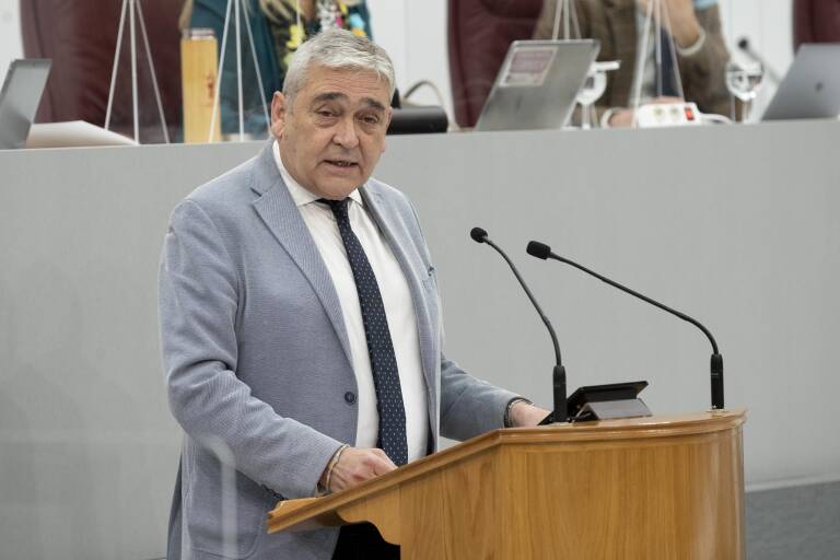 Francisco Álvarez, portavoz del grupo parlamentario liberal. Foto: A. R. M.
