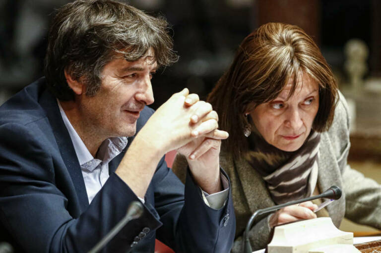 Rafael Esteban y María Marín (Podemos). Foto: ABEL F. RO