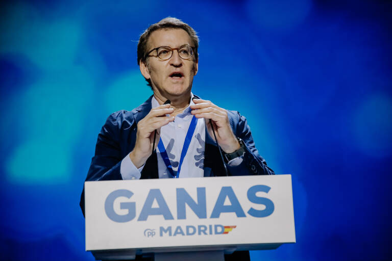 El presidente del PP nacional, Alberto Núñez Feijóo. Foto: CARLOS LUJÁN/EP