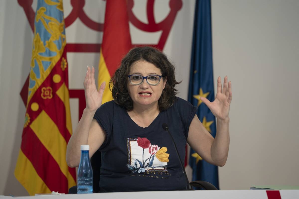 Mónica Oltra, tras un pleno del Consell. Foto: EP/JORGE GIL