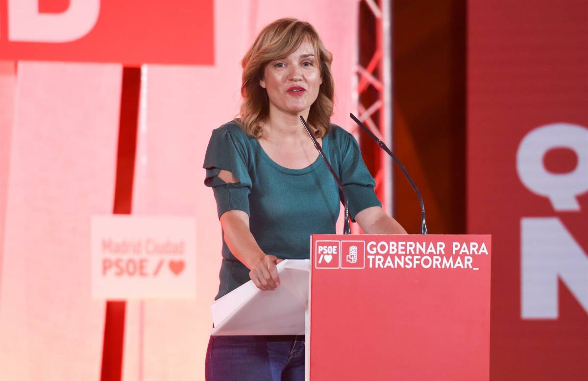 La portavoz del PSOE, Pilar Alegría. Foto: EP/GUSTAVO VALIENTE