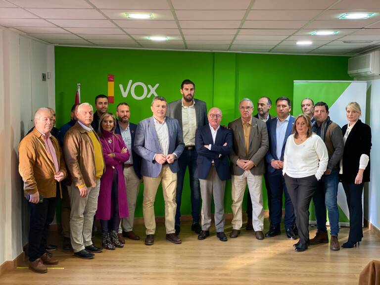 Dirigentes, diputados y concejales de Vox en la Región. Foto: VOX
