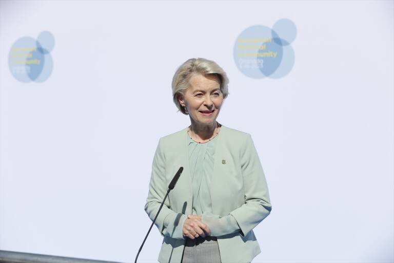 La presidenta de la Comisión Europea, Ursula von der Leyen. Foto: ÁLEX CÁMARA/EP
