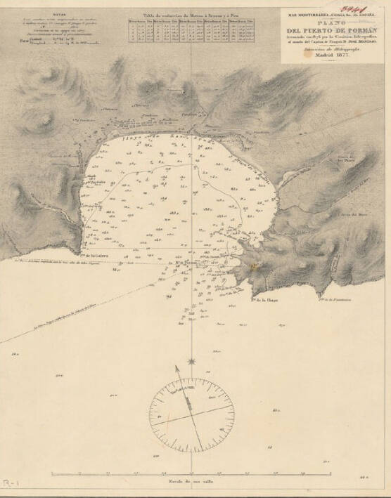 Plano de la Bahía de Portman. Fuente: AHLU