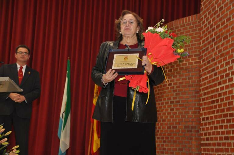 La primera alcaldesa de la Región, la ricoteña Isabel Macarro Rubio, homenajeada en 2015. Foto: MURCIA PLAZA
