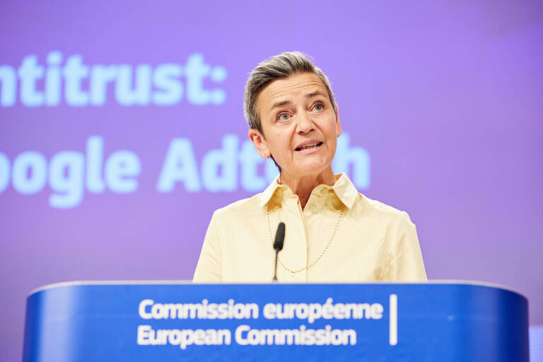 Margrethe Vestager. Foto: CLAUDIO CENTONZE/EUROPEAN COMMIS/DPA