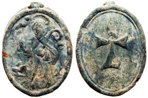 Tau de San Antón en medalla (S.XVII)