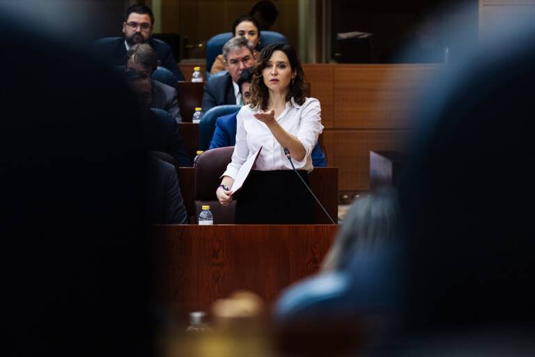 La presidenta de la Comunidad de Madrid, Isabel Díaz Ayuso, a 14 de marzo de 2024. Foto: CARLOS LUJÁN/EP